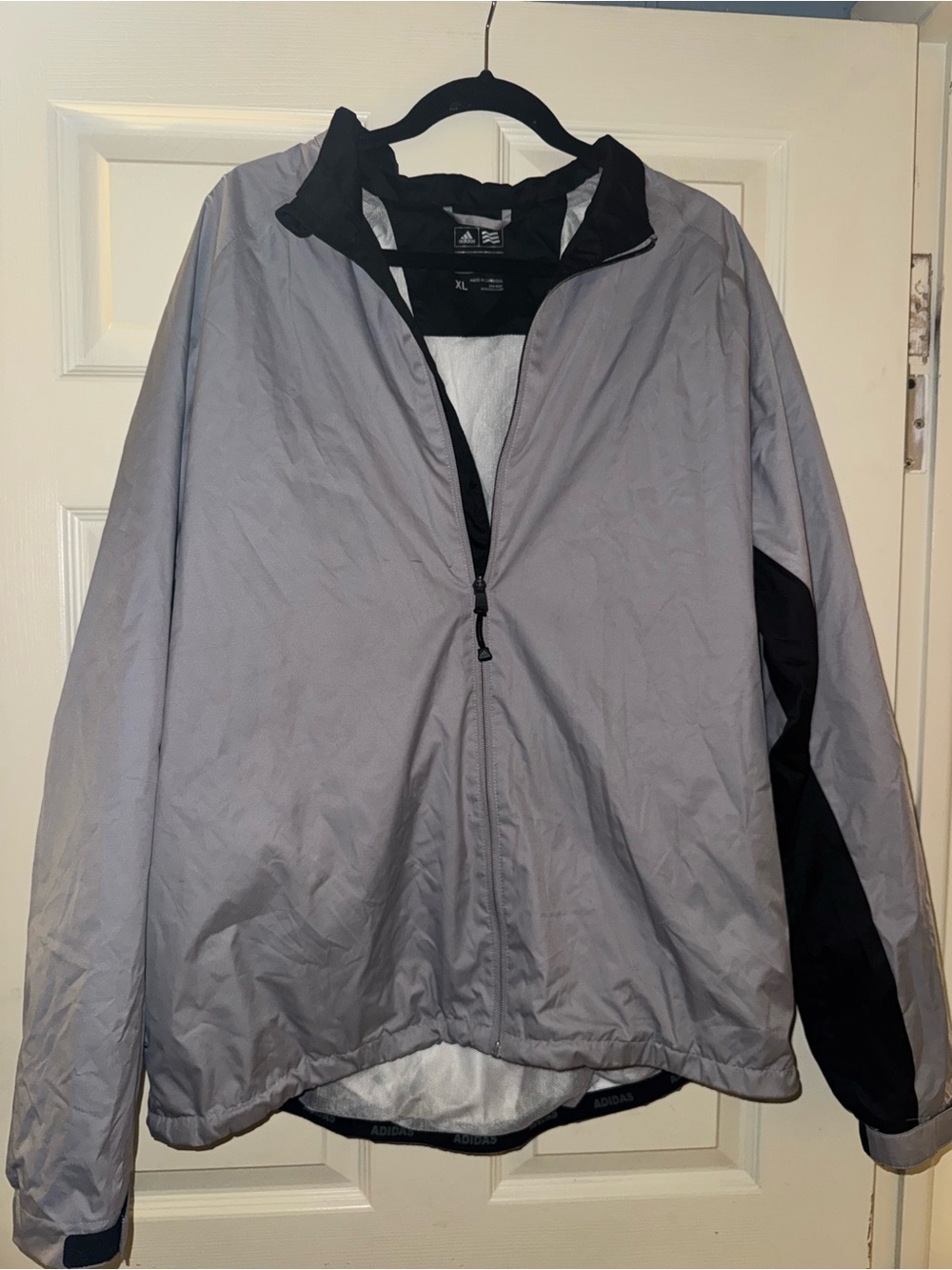 Adidas Men's Gray Windbreaker Jacket
